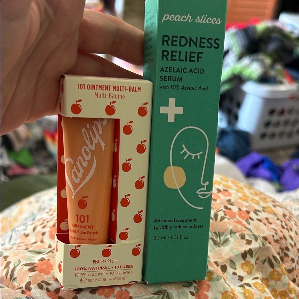 Peach Slices Redness Relief Serum & Lanolips 101 Ointment Set